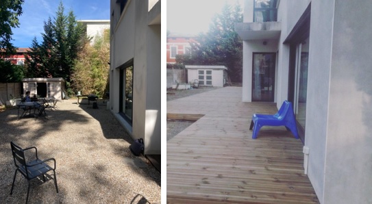 Création d'une terrasse en bois